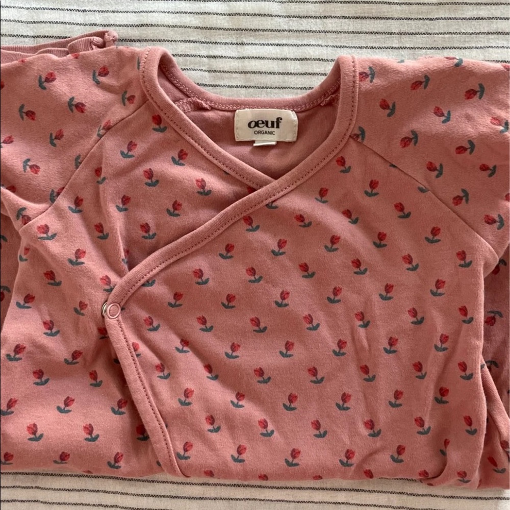Oeuf onesie tulip print